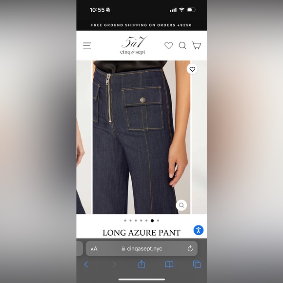 Cinq a Sep french brand LONG AZURE PANT brand new in size 25 - Picture 7 of 9